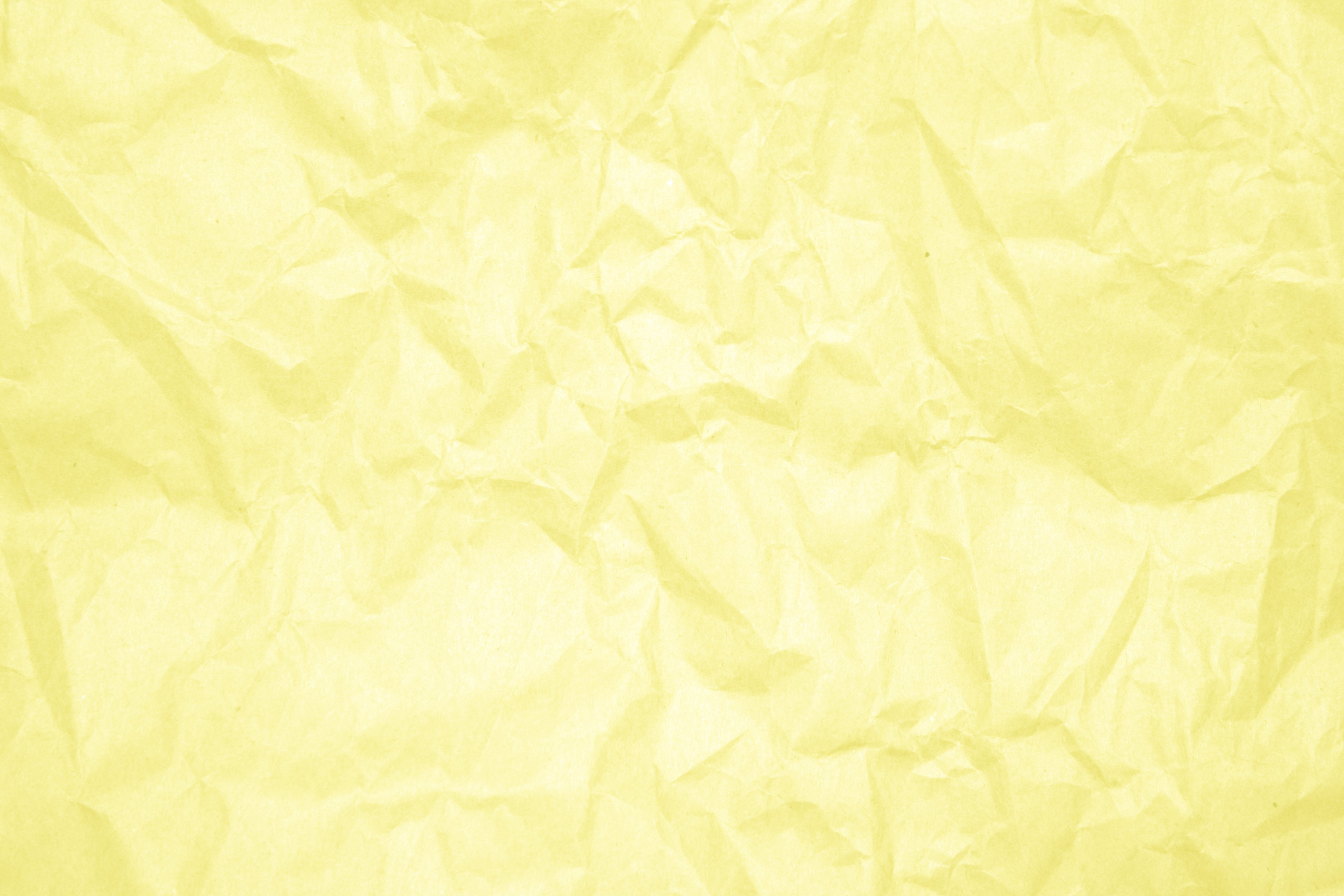 Crumpled Yellow Paper Texture Picture, Free Photograph